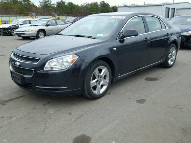1G1ZH57B484212045 - 2008 CHEVROLET MALIBU 1LT BLACK photo 2
