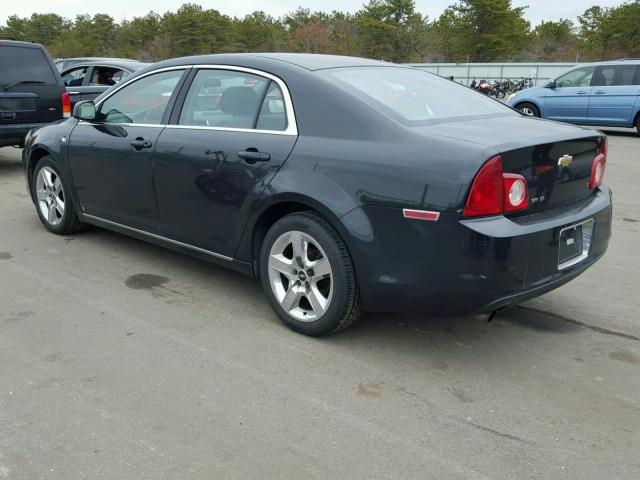 1G1ZH57B484212045 - 2008 CHEVROLET MALIBU 1LT BLACK photo 3