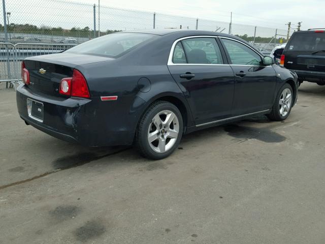 1G1ZH57B484212045 - 2008 CHEVROLET MALIBU 1LT BLACK photo 4