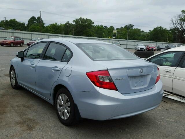 19XFB2F51CE062439 - 2012 HONDA CIVIC LX Azul foto 3