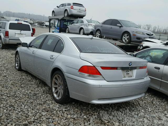 WBAGN63564DS55323 - 2004 BMW 745 LI SILVER photo 3