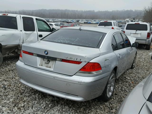 WBAGN63564DS55323 - 2004 BMW 745 LI SILVER photo 4