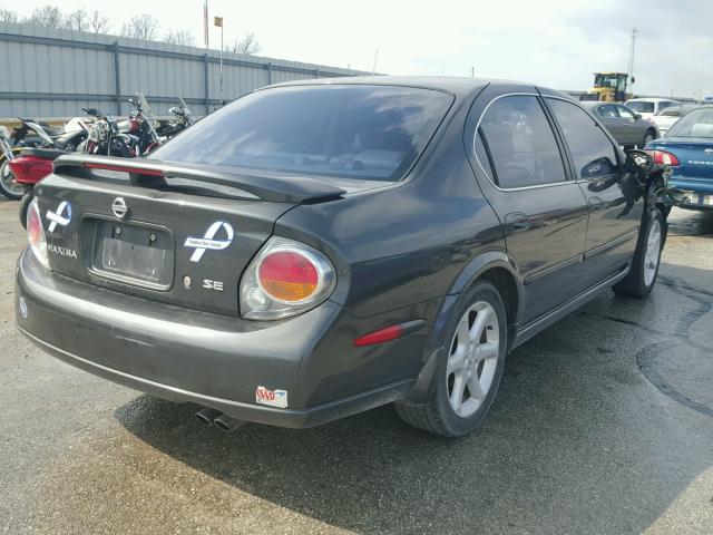 JN1DA31D32T407655 - 2002 NISSAN MAXIMA GLE BLACK photo 4