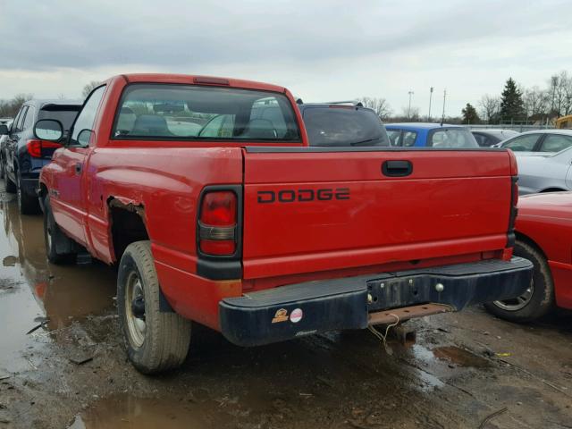 1B7HC16XXWS614250 - 1998 DODGE RAM 1500 RED photo 3