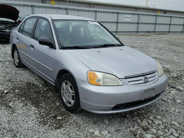 1HGES16541L057411 - 2001 HONDA CIVIC LX SILVER photo 1