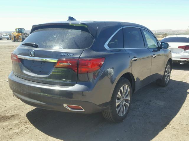 5FRYD4H41EB029262 - 2014 ACURA MDX TECHNO CHARCOAL photo 4