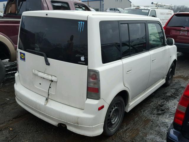 JTLKT324554019360 - 2005 TOYOTA SCION XB WHITE photo 4