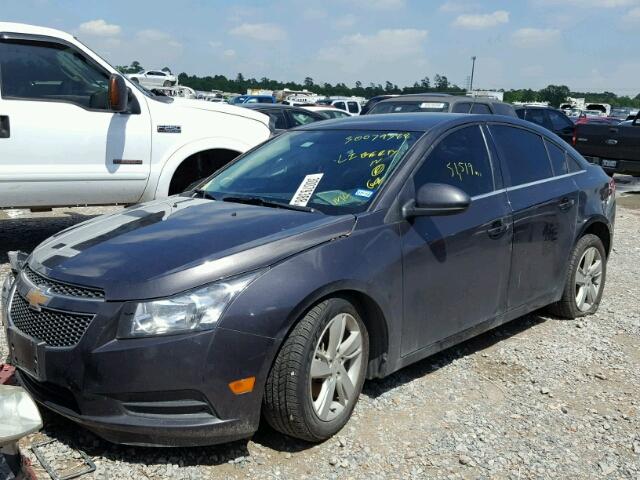 1G1P75SZ7E7428870 - 2014 CHEVROLET CRUZE GRAY photo 2