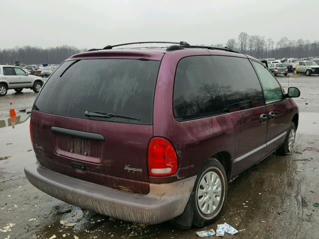 2P4FP2533WR749910 - 1998 PLYMOUTH VOYAGER PURPLE photo 4