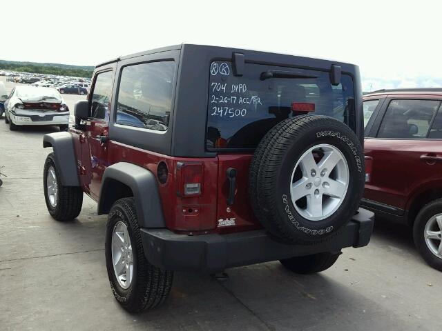 1C4AJWAG4DL514390 - 2013 JEEP WRANGLER S RED photo 3