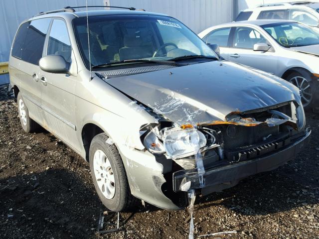 KNDUP132356751050 - 2005 KIA SEDONA EX GREEN photo 1