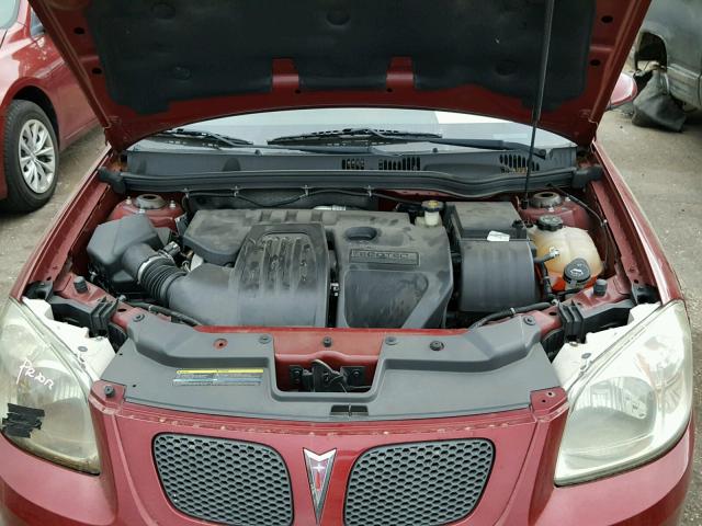 1G2AN18B287316377 - 2008 PONTIAC G5 GT RED photo 7