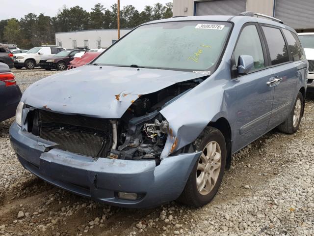 KNDMH4C34A6341634 - 2010 KIA SEDONA EX BLUE photo 2