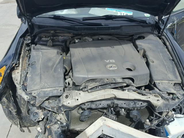 JTHBK262575036513 - 2007 LEXUS IS 250 BLACK photo 7