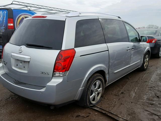 5N1BV28U97N111409 - 2007 NISSAN QUEST S SILVER photo 4