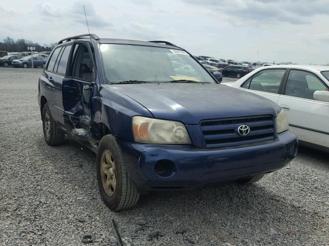 JTEHD21A340028936 - 2004 TOYOTA HIGHLANDER BLUE photo 1