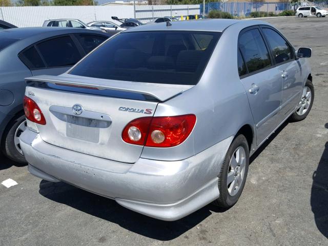 1NXBR32E05Z493392 - 2005 TOYOTA COROLLA CE SILVER photo 4