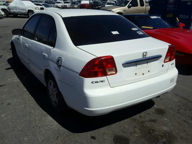 1HGES16552L000135 - 2002 HONDA CIVIC LX WHITE photo 3