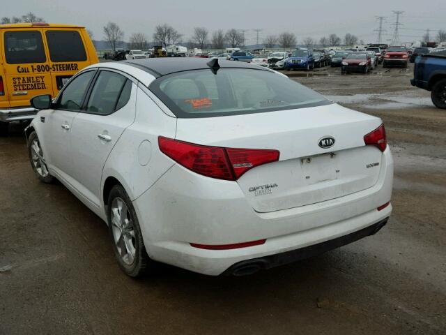 5XXGN4A73CG043723 - 2012 KIA OPTIMA EX WHITE photo 3