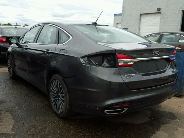 3FA6P0T92HR190157 - 2017 FORD FUSION SE GRAY photo 3