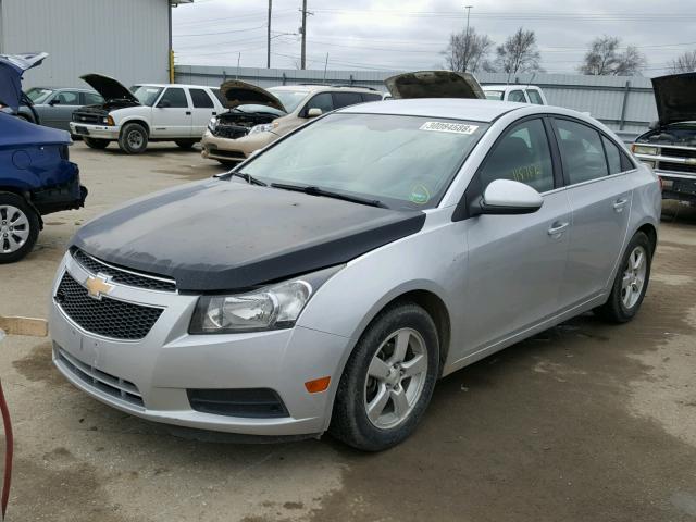 1G1PE5S98B7251585 - 2011 CHEVROLET CRUZE LT SILVER photo 2