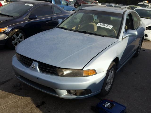 4A3AA46G03E111777 - 2003 MITSUBISHI GALANT ES BLUE photo 2