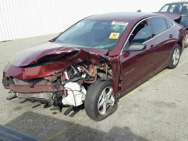 1G1ZB5ST6GF306402 - 2016 CHEVROLET MALIBU LS წითელი ფოტო 2