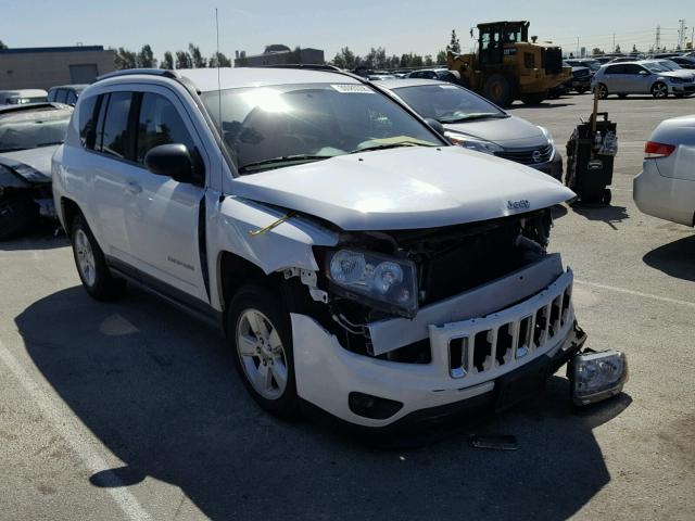 1C4NJCBA2ED800695 - 2014 JEEP COMPASS SP WHITE photo 1