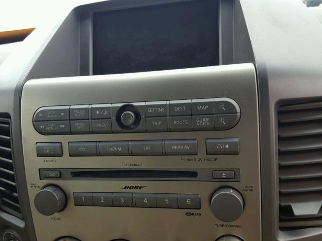 5N3AA08C05N809415 - 2005 INFINITI QX56 SILVER photo 9