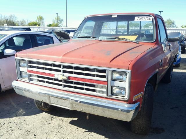 1GCEK14H0GJ156758 - 1986 CHEVROLET K10 RED photo 2