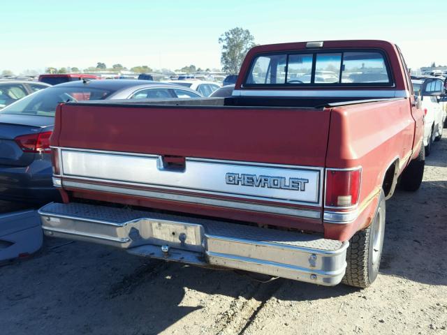 1GCEK14H0GJ156758 - 1986 CHEVROLET K10 RED photo 4