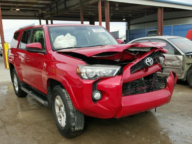 JTEZU5JR0G5113641 - 2016 TOYOTA 4RUNNER SR RED photo 1