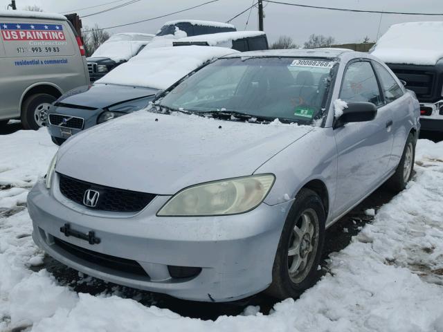 1HGEM22134L038386 - 2004 HONDA CIVIC DX V SILVER photo 2