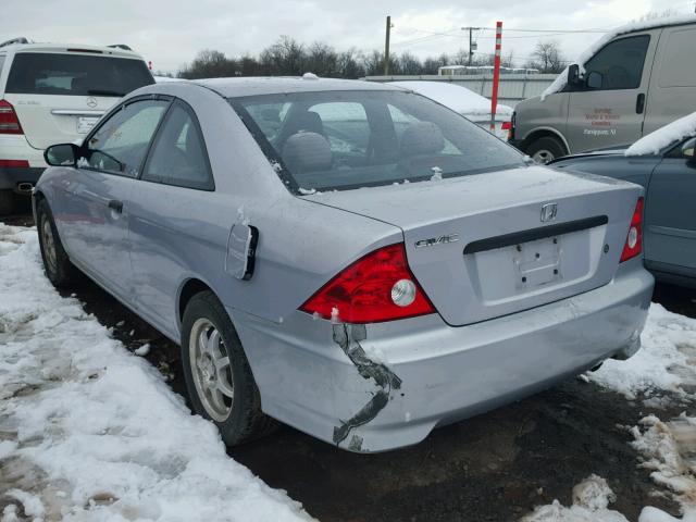 1HGEM22134L038386 - 2004 HONDA CIVIC DX V SILVER photo 3