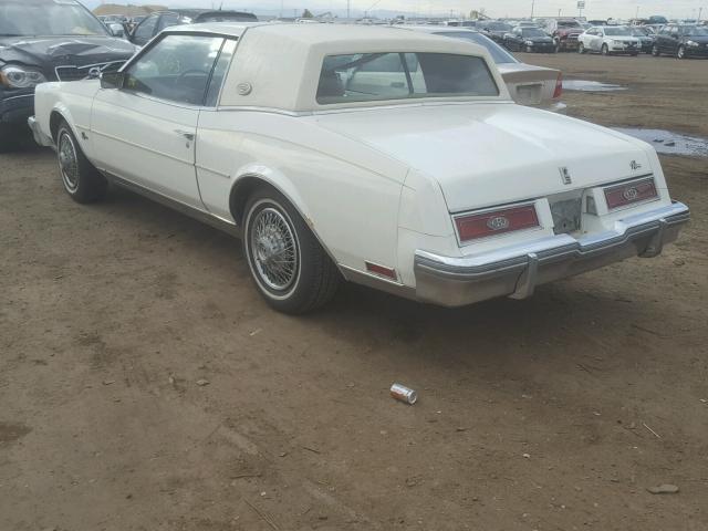 1G4AZ57Y0BE403853 - 1981 BUICK RIVIERA WHITE photo 3