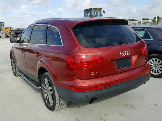 WA1AY74L89D012715 - 2009 AUDI Q7 3.6 QUA BURGUNDY photo 3