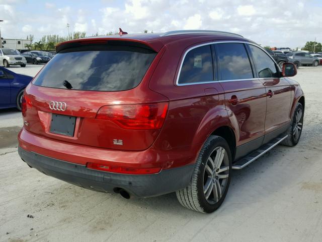 WA1AY74L89D012715 - 2009 AUDI Q7 3.6 QUA BURGUNDY photo 4