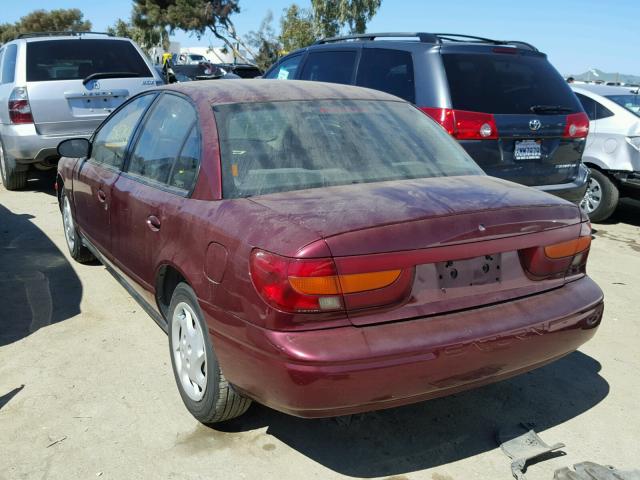 1G8ZK52712Z207580 - 2002 SATURN SL2 BURGUNDY photo 3