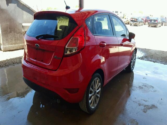 3FADP4EJXEM165991 - 2014 FORD FIESTA SE RED photo 4