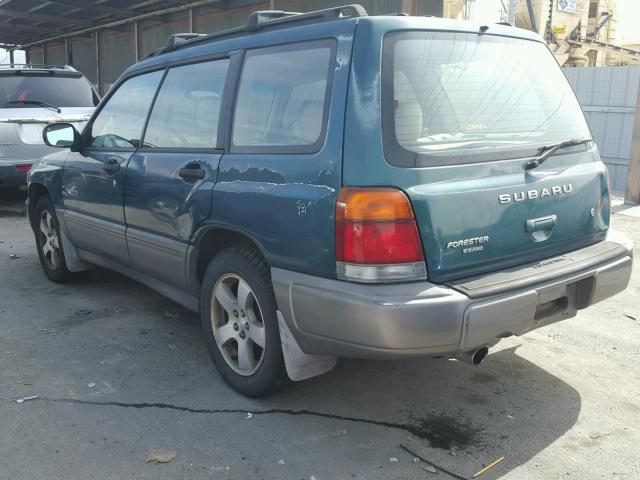 JF1SF6559WH763309 - 1998 SUBARU FORESTER S Yaşıl foto 3
