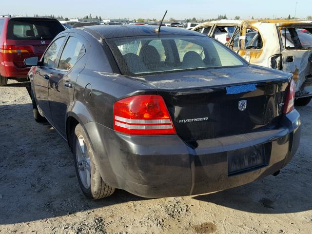 1B3LC56R18N150707 - 2008 DODGE AVENGER SX BLACK photo 3