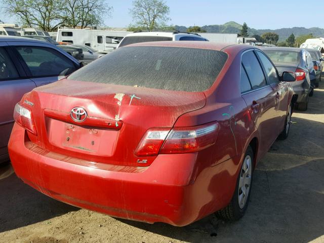 4T1BE46K07U100009 - 2007 TOYOTA CAMRY NEW RED photo 4