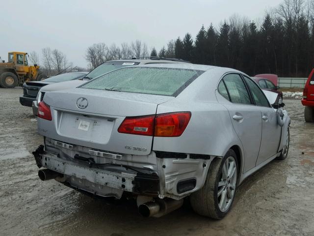 JTHBE262165008696 - 2006 LEXUS IS 350 SILVER photo 4