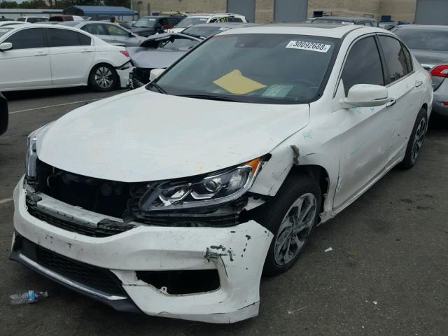 1HGCR2F95GA072354 - 2016 HONDA ACCORD EXL WHITE photo 2