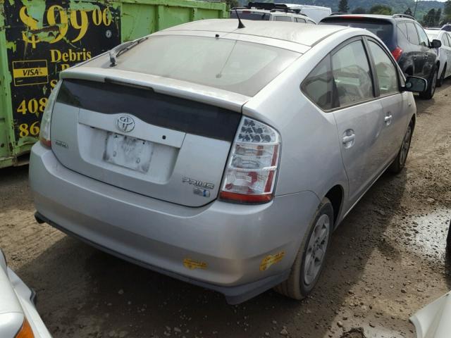 JTDKB20U763158568 - 2006 TOYOTA PRIUS SILVER photo 4