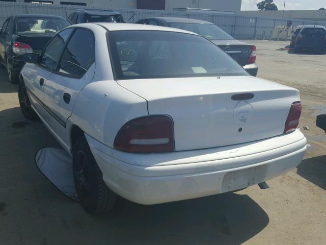 1P3ES27C5VD161469 - 1997 PLYMOUTH NEON BASE WHITE photo 3