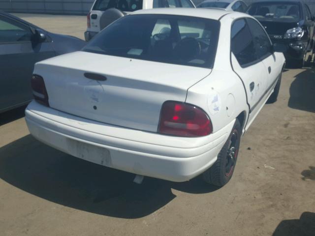 1P3ES27C5VD161469 - 1997 PLYMOUTH NEON BASE WHITE photo 4