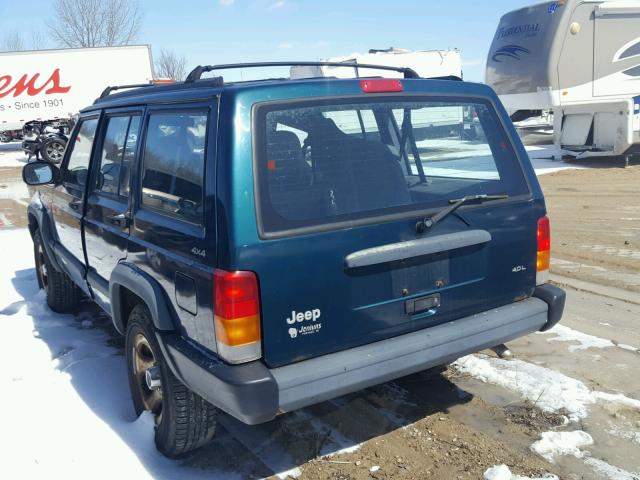 1J4FJ68S9WL116332 - 1998 JEEP CHEROKEE S BLUE photo 3