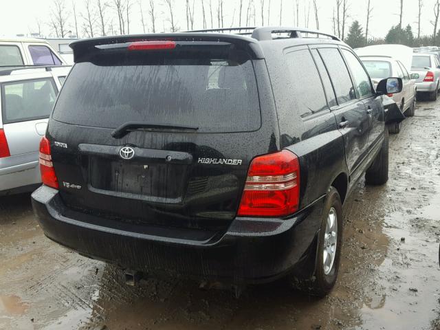 JTEHF21A820087035 - 2002 TOYOTA HIGHLANDER BLACK photo 4