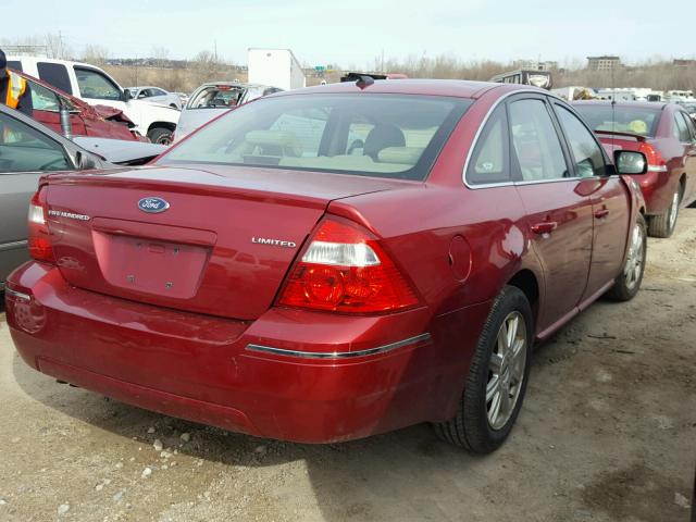 1FAFP25147G104713 - 2007 FORD FIVE HUNDR MAROON photo 4